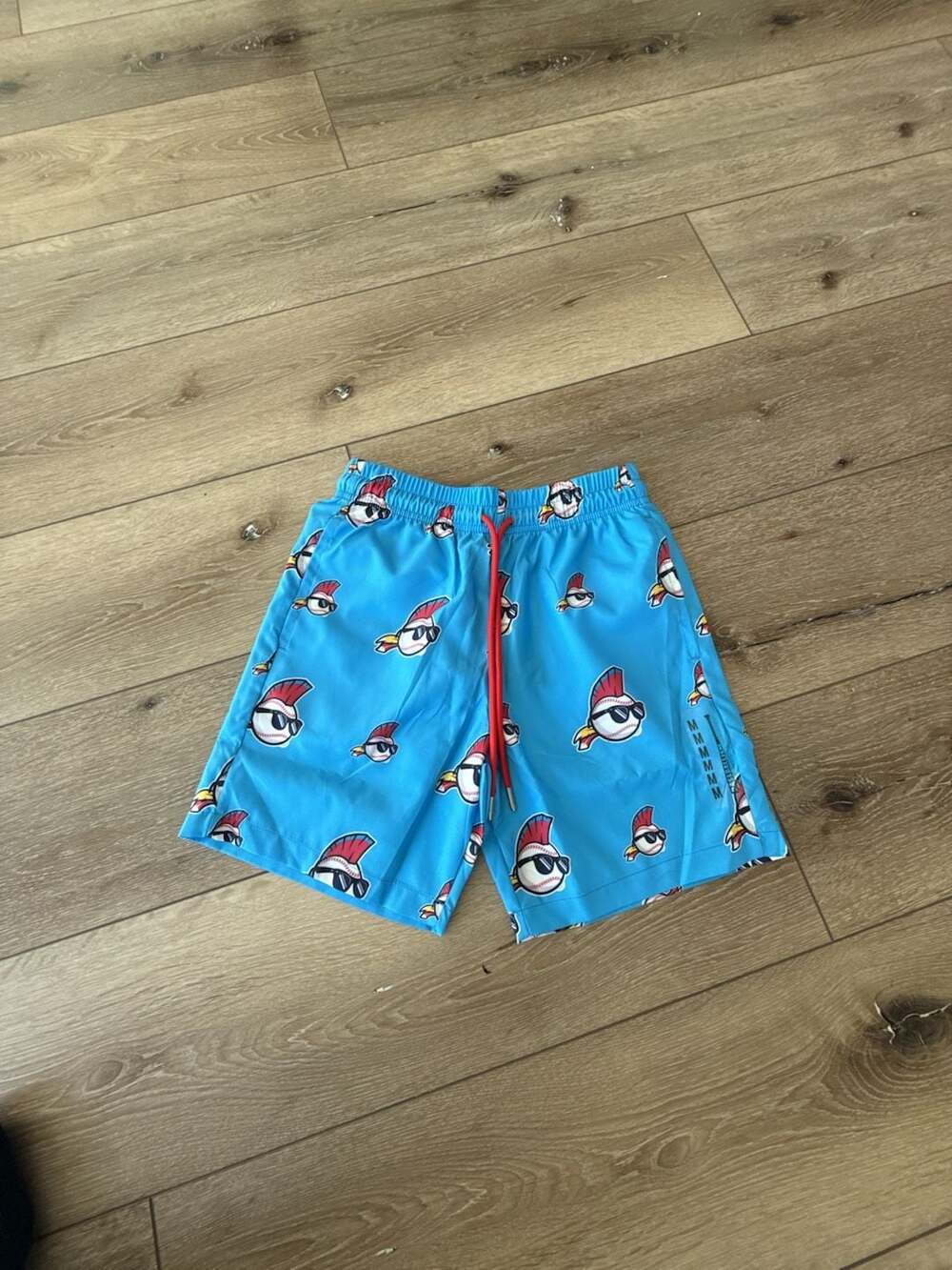 Baseballism Major League Swim Trunks Youth Size Medium Blue